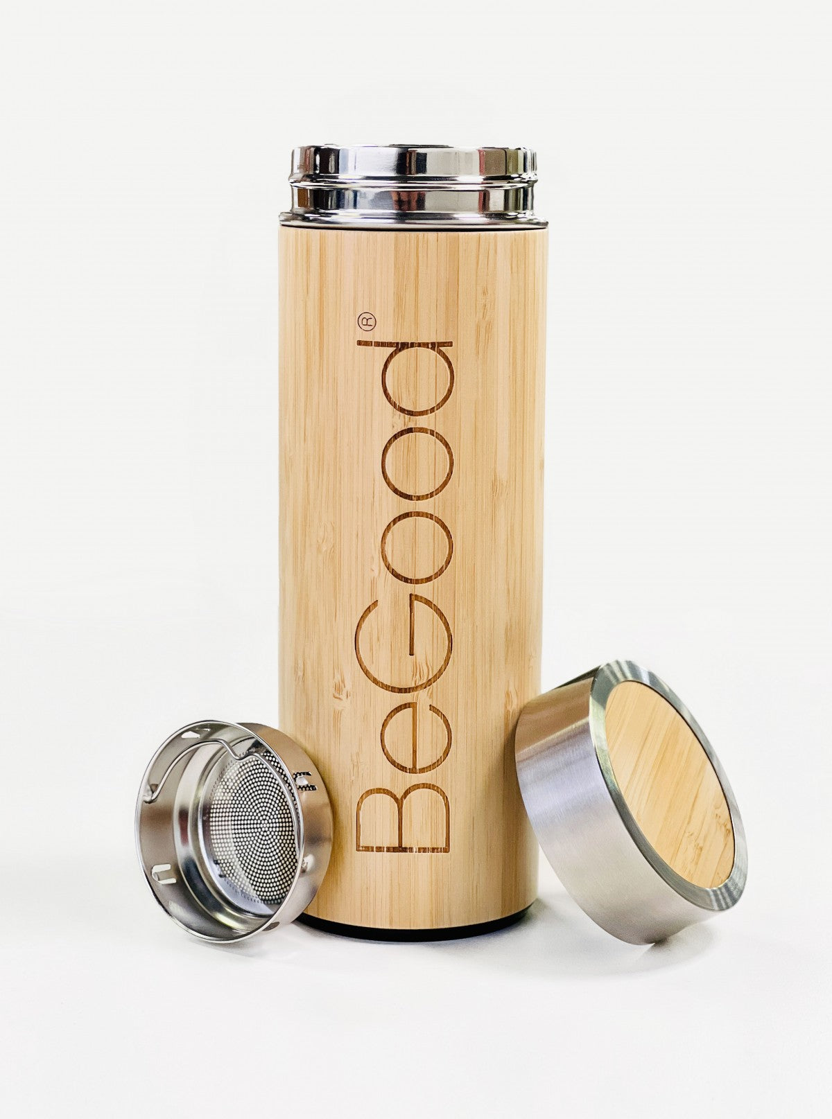 Botella Térmica de Bambú y Acero Inox