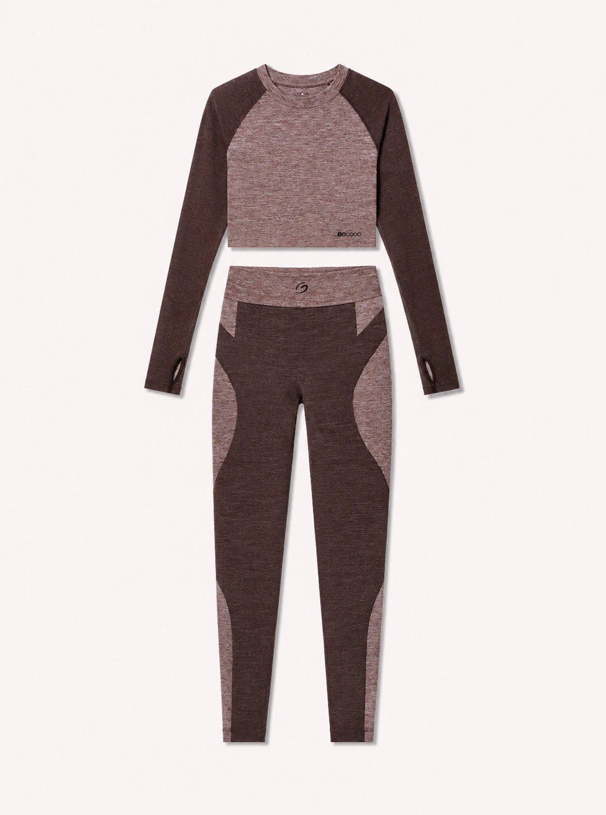 COMPLETO SPORTIVO DONNA MELANGE MARRONE
