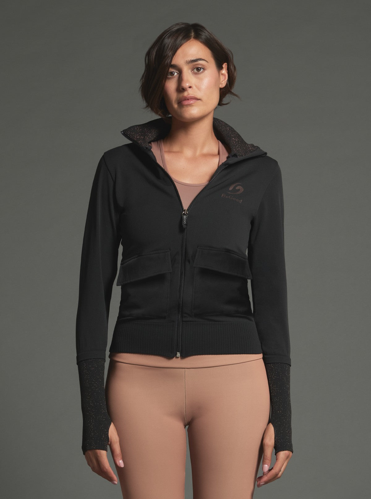 Bioceramic Lurex Jacket Nero