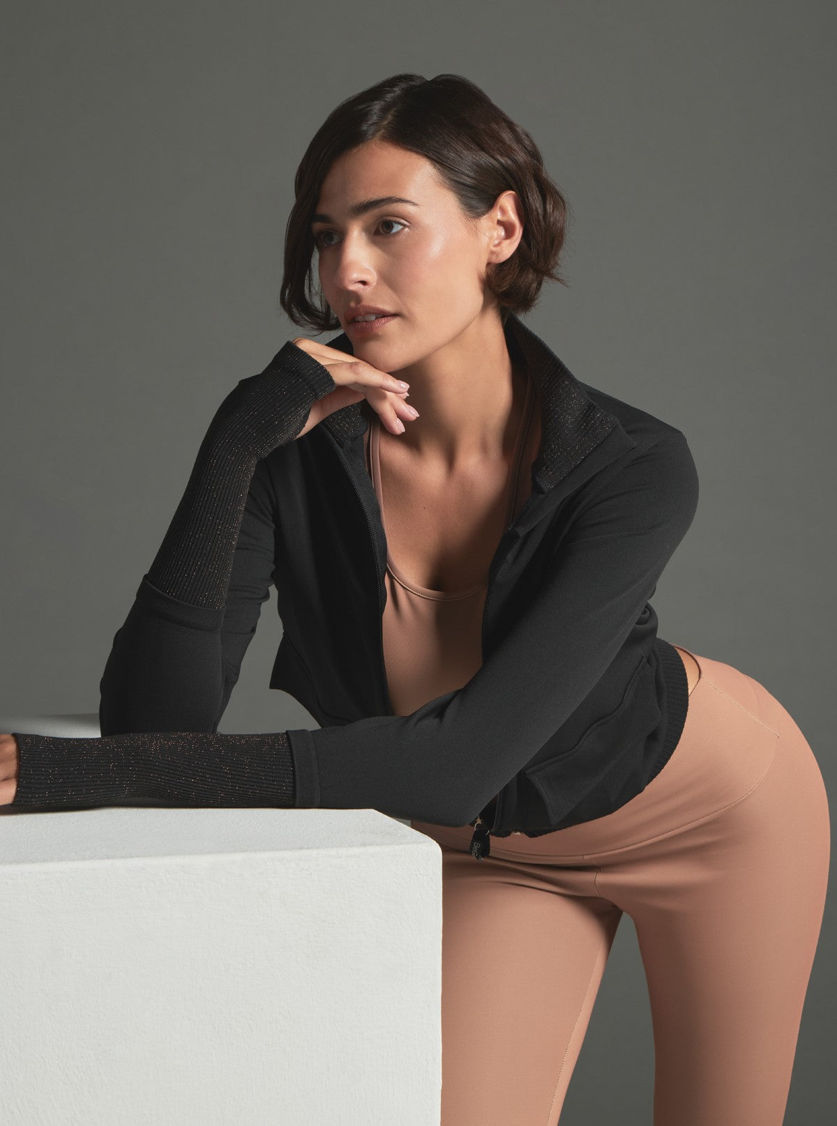 Bioceramic Lurex Jacket Nero