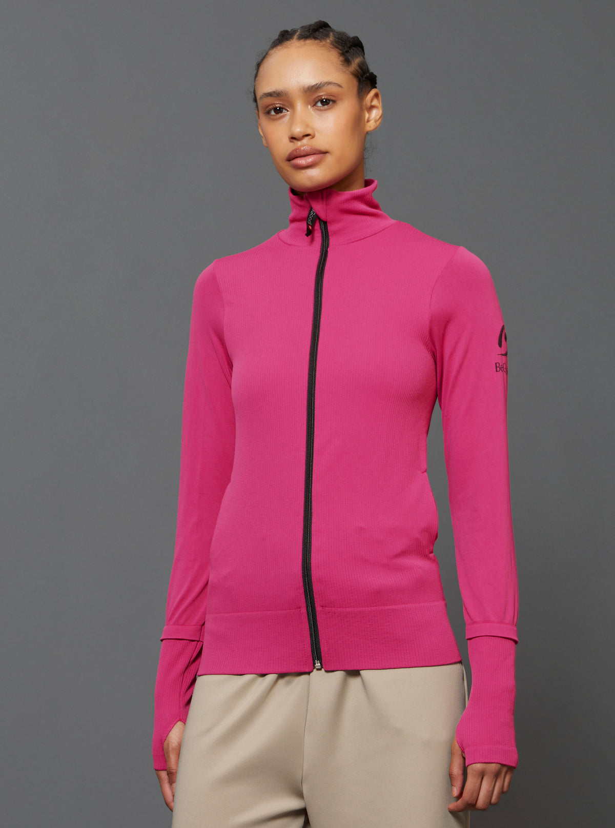 Bioceramic Fleece in Cyclamen Ribbed