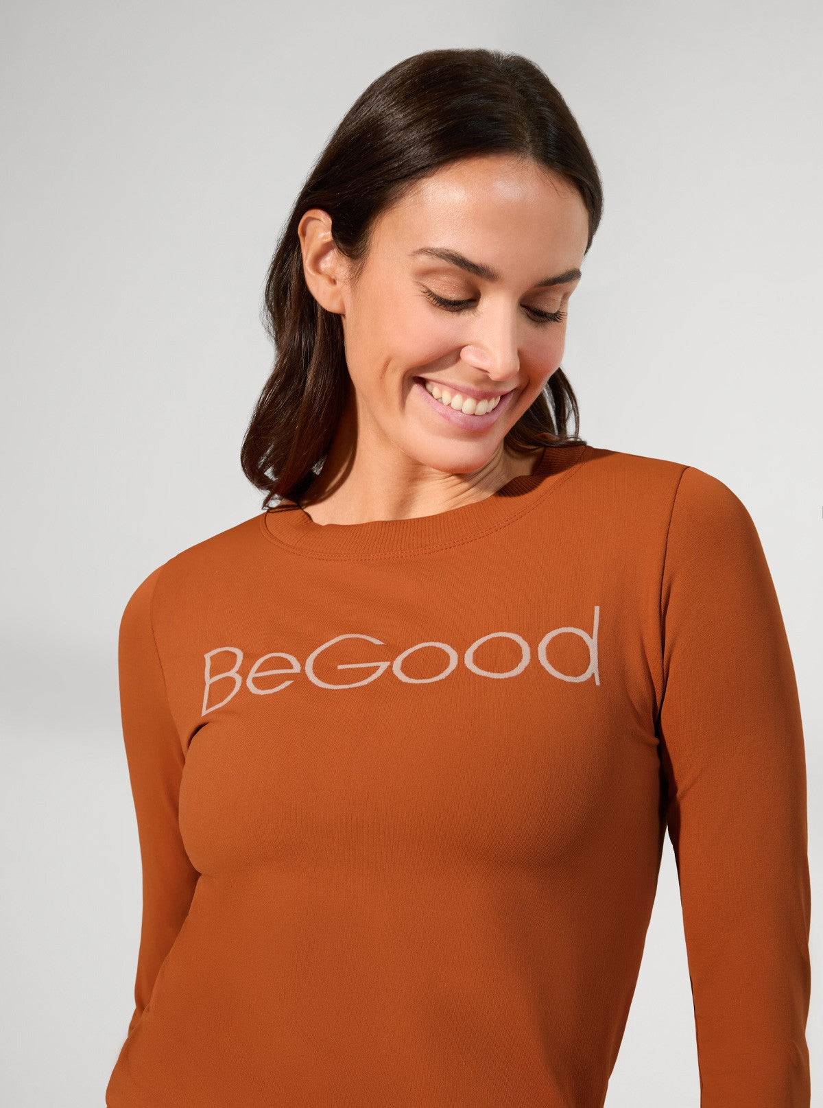 Crewneck Sweater with Bronze Lettering