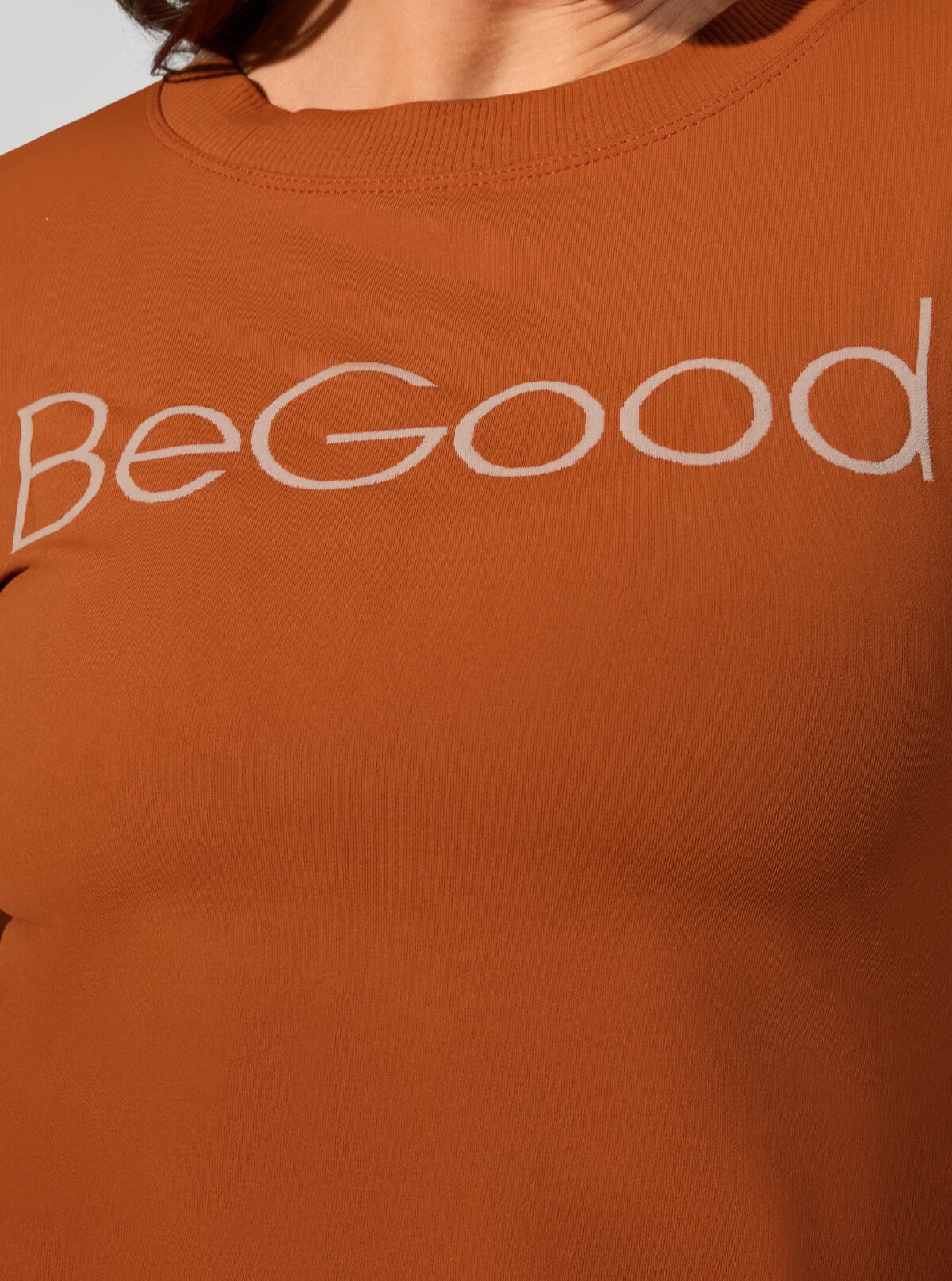 Crewneck Sweater with Bronze Lettering