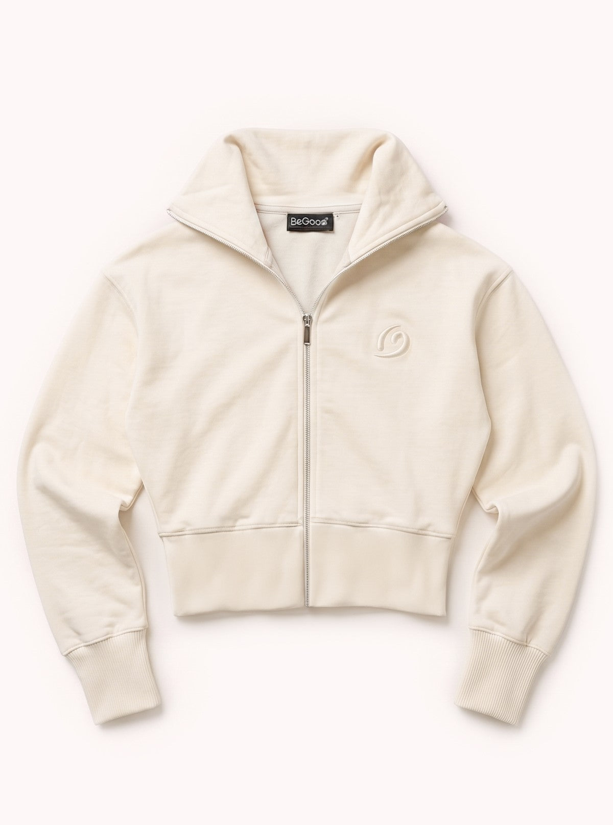 Sweat à Capuche Zippé Urban Flow Crème