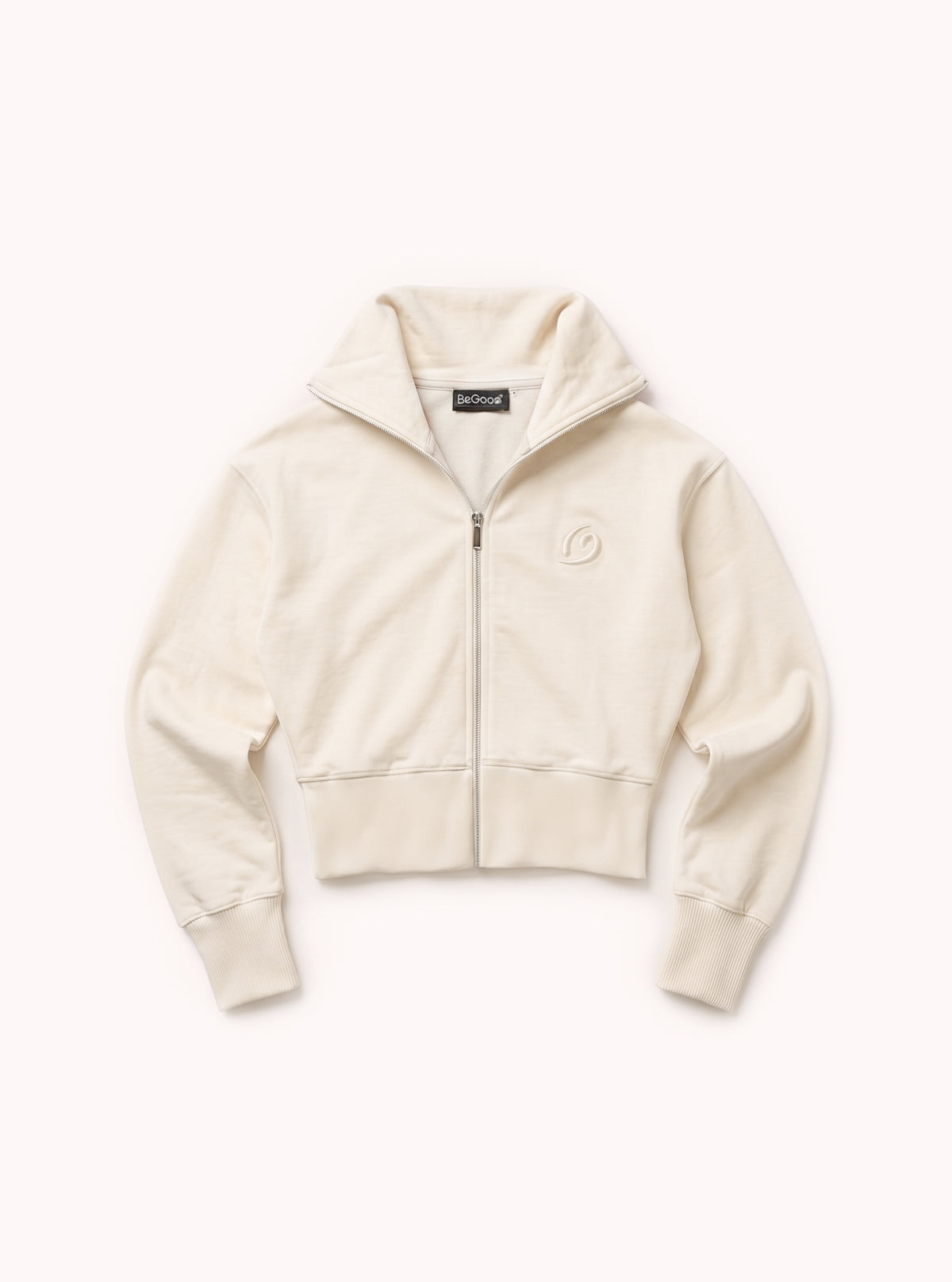 Felpa con Zip Urban Flow Panna