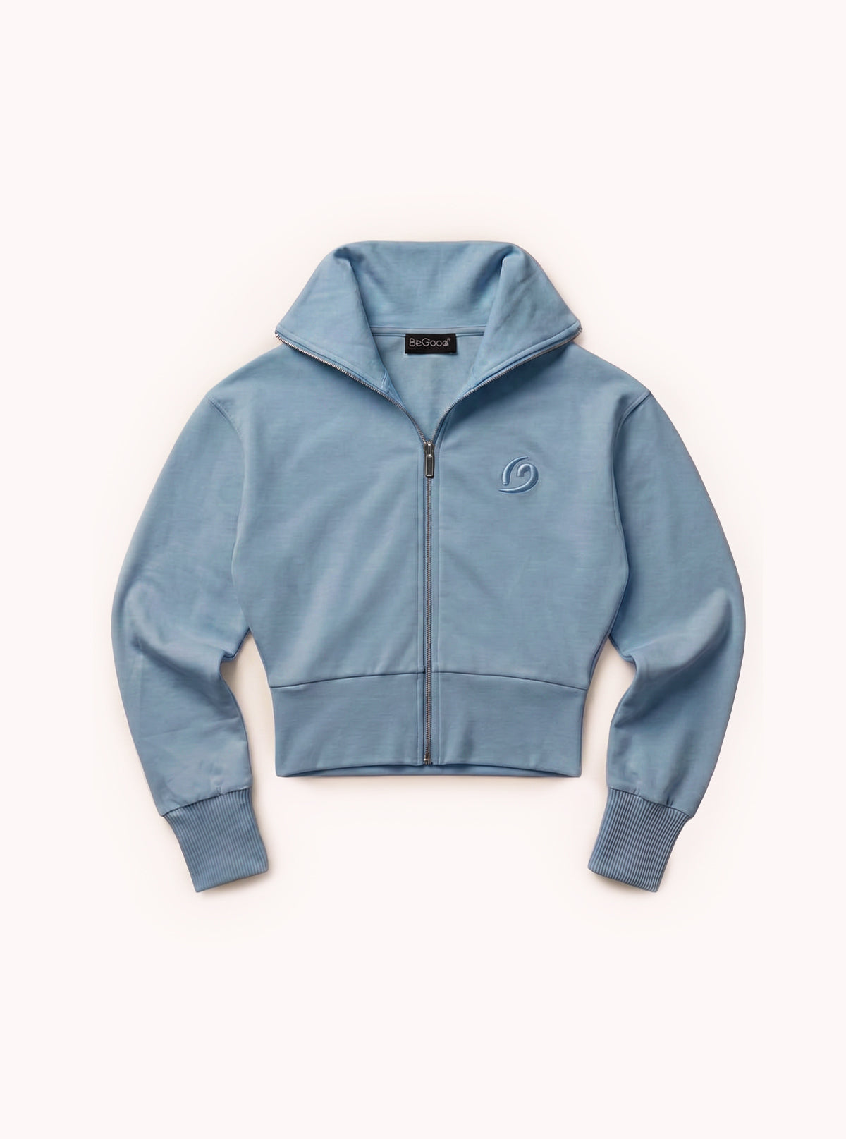 Felpa con Zip Urban Flow Avio Chiaro