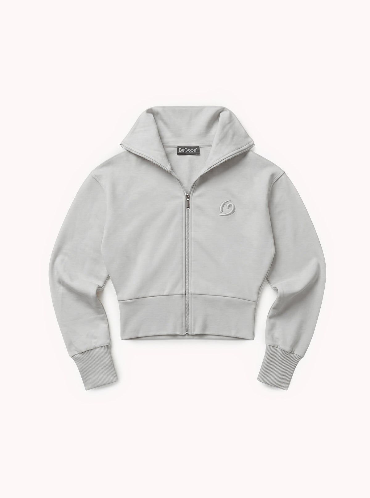 Felpa con Zip Urban Flow Argento