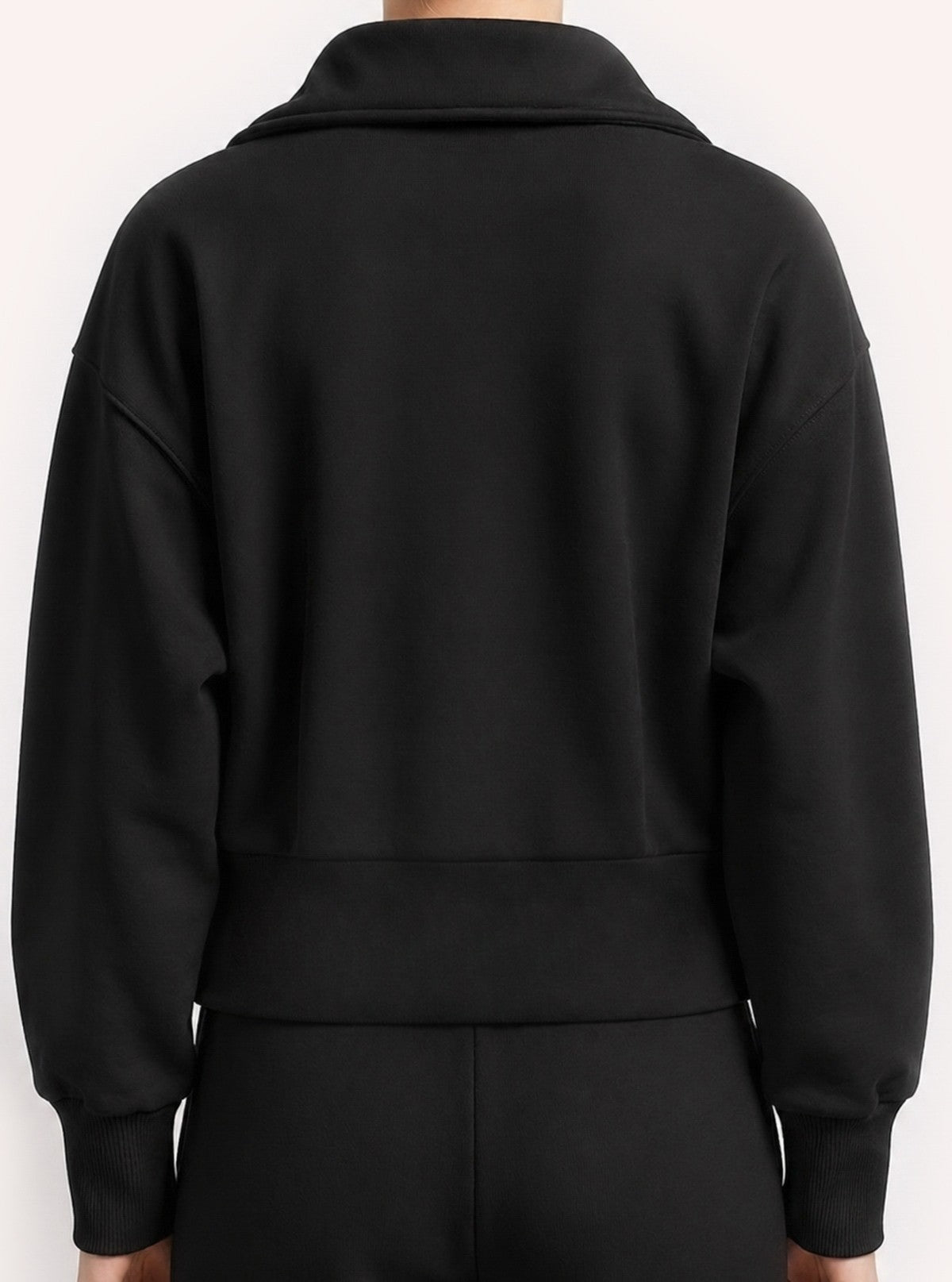 Felpa con Zip Urban Flow Nero