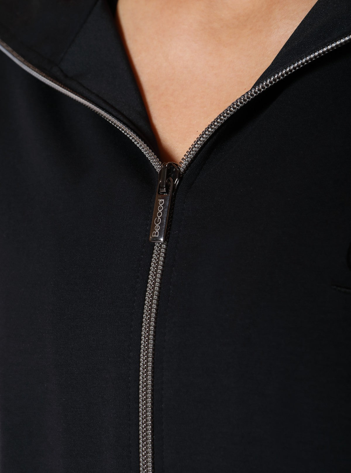 Felpa con Zip Urban Flow Nero