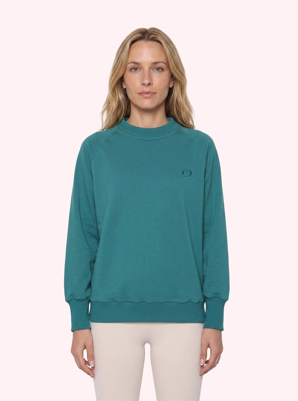 Urban Flow Sweatshirt mit Rundhalsausschnitt Blaugrün
