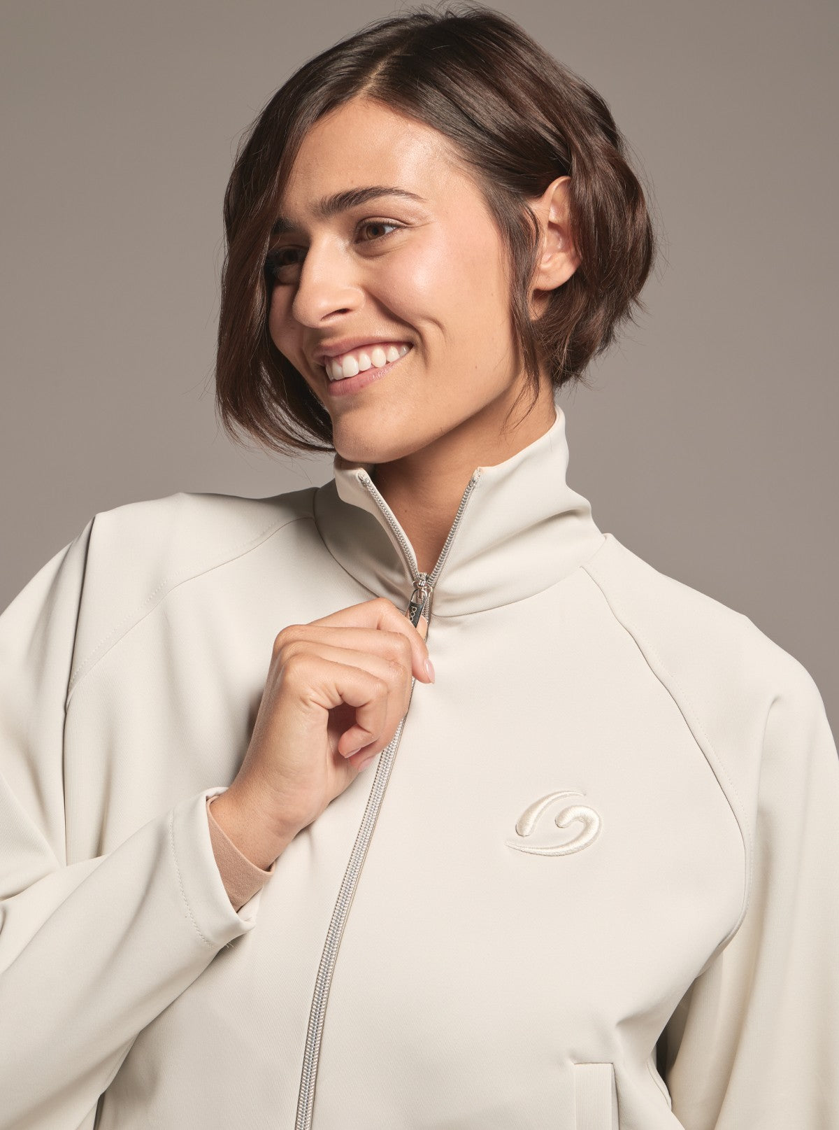 Giacca da Donna con Tasche - Glam Active Bianco Perla