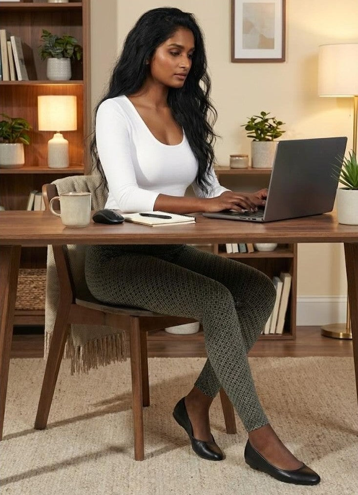 LEGGINGS SUPERSLIM MOTIVO QUADRATO NERO/BIANCO