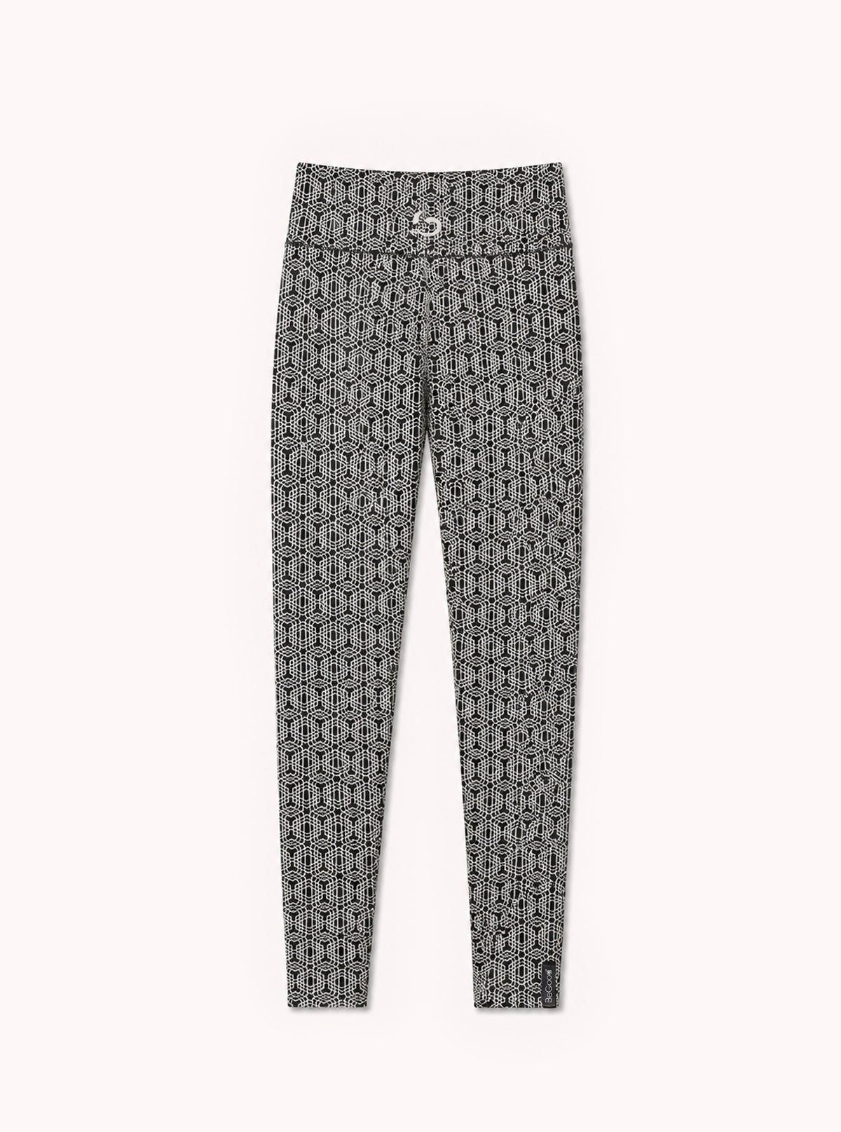 LEGGINGS SUPERSLIM MOTIVO ESAGONALE NERO/BIANCO