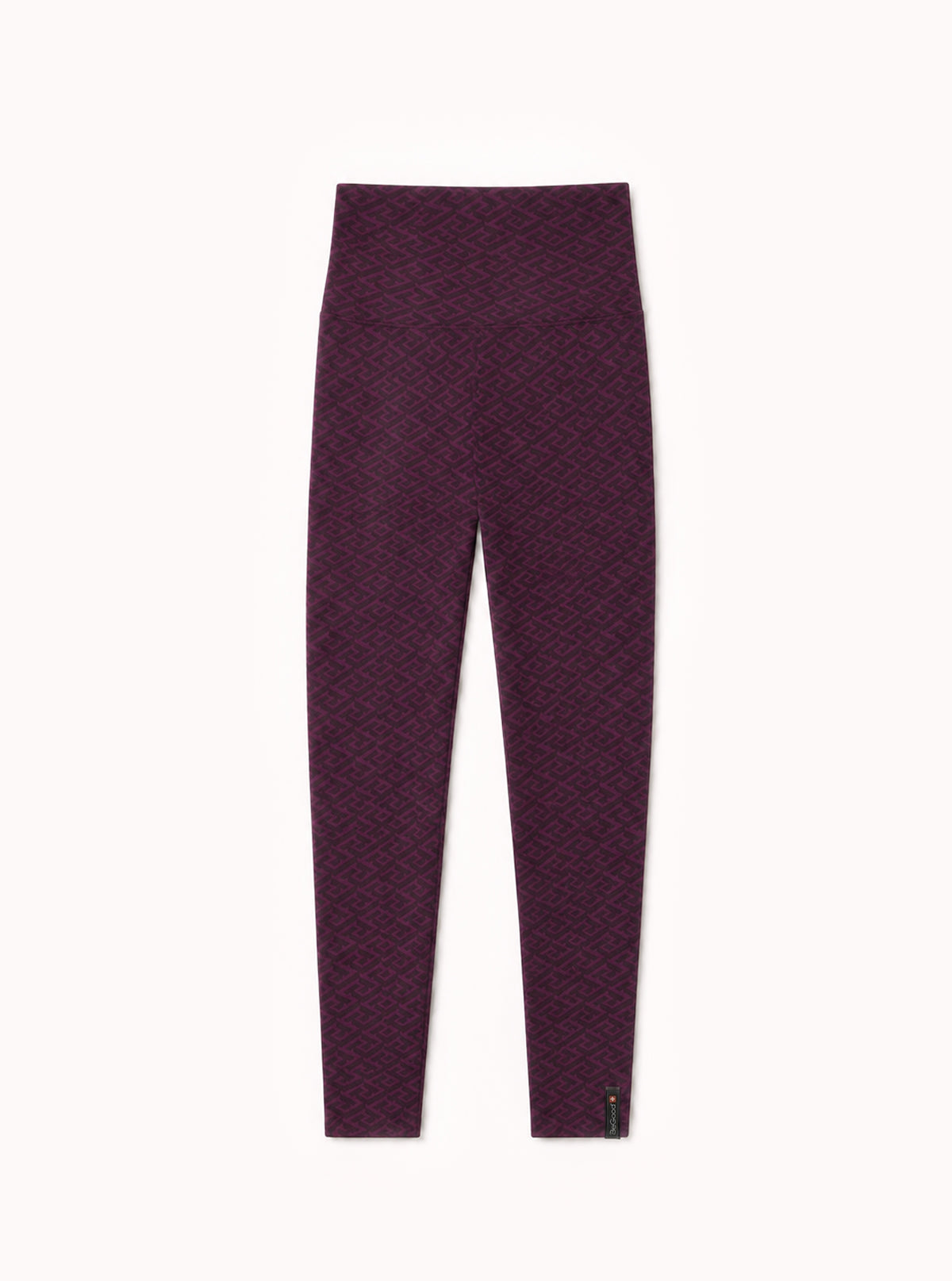 Leggings Superslim Geometrico Prugna/Nero