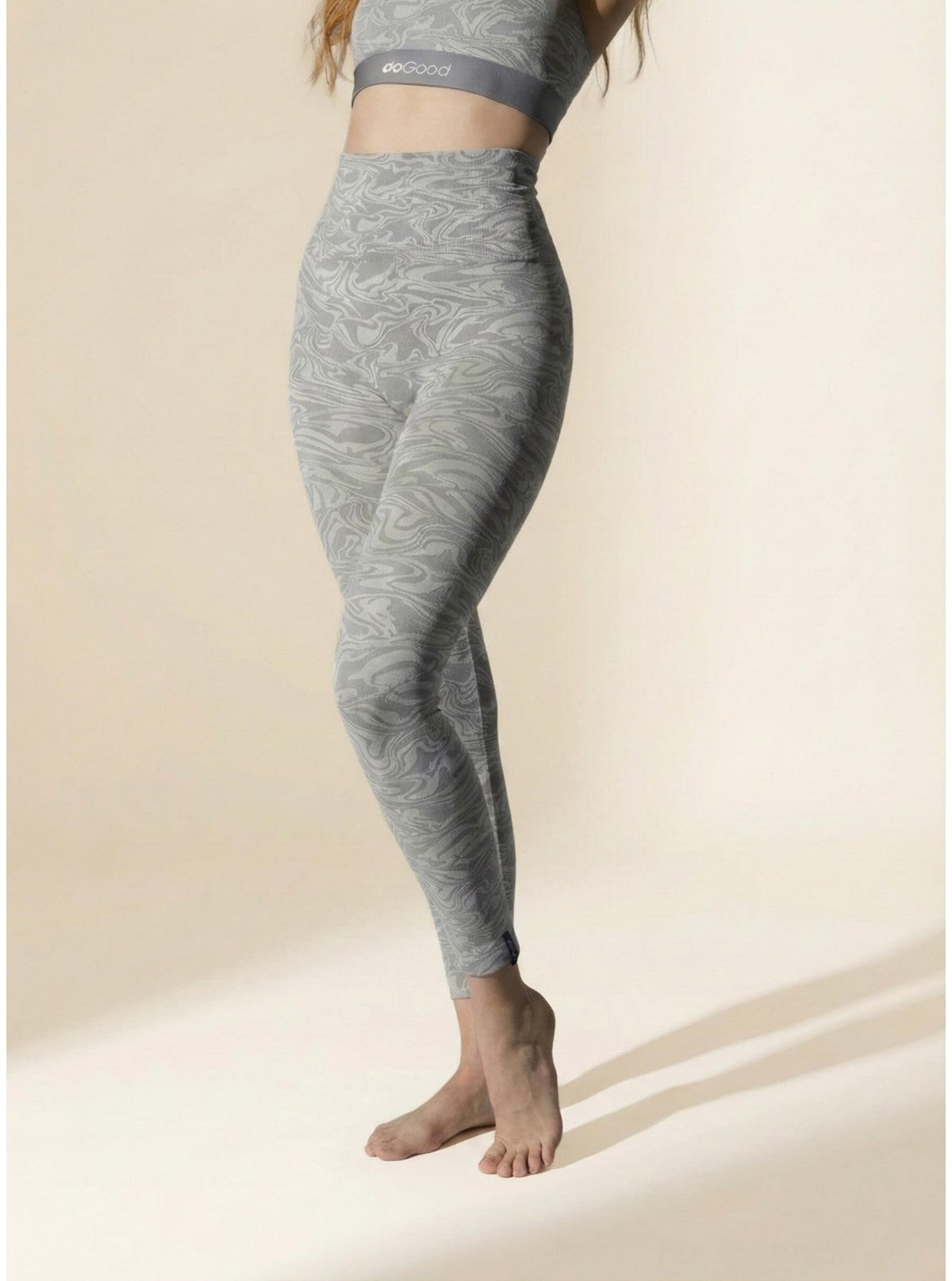 Legging Superslim Astratto Gris-Crème