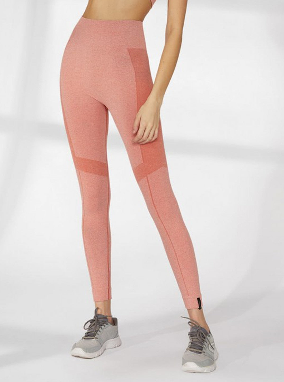 LEGGINGS SPORT SUPER COPRENTE MELANGE SALMONE