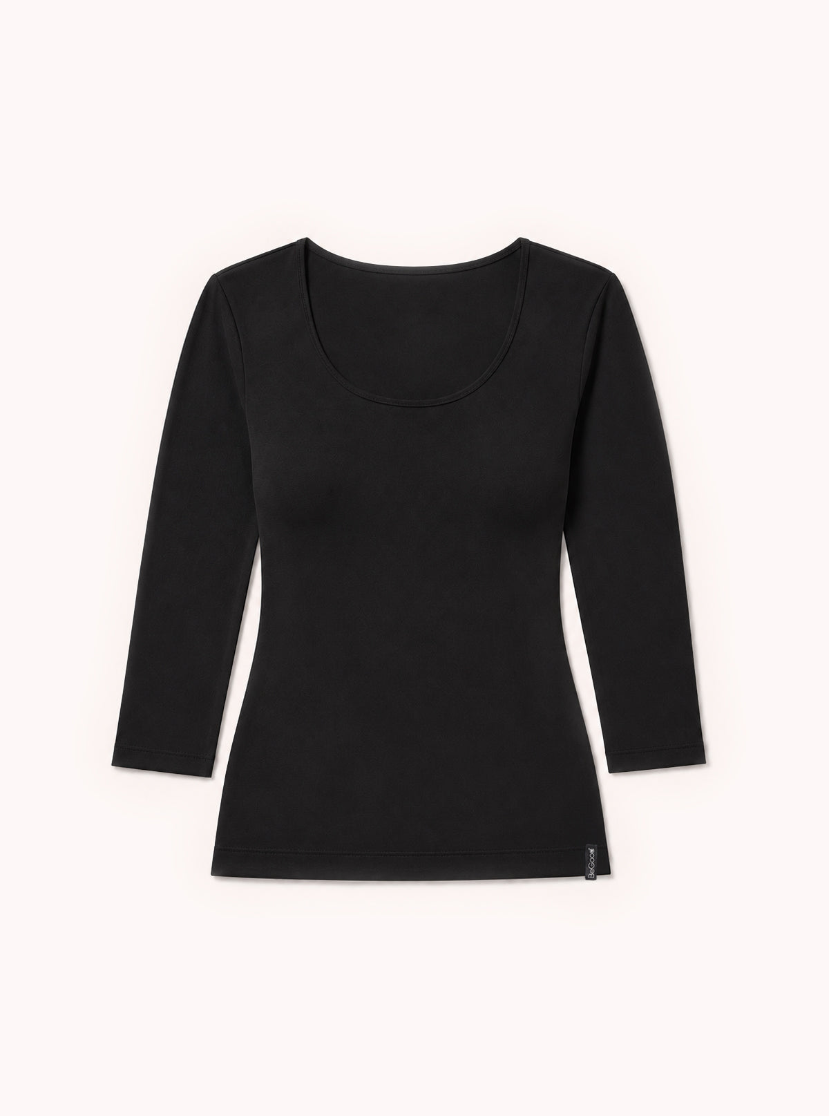 Modellierendes 3/4-Arm-Shirt Schwarz