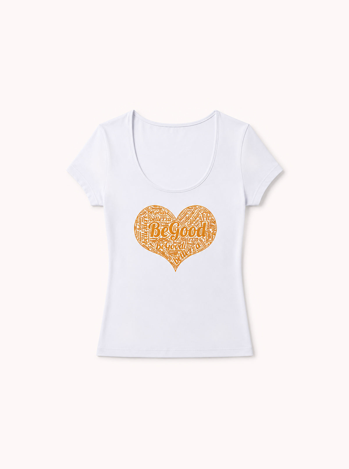 T-SHIRT BIANCA DA DONNA SUPER FRESH CUORE GIALLO
