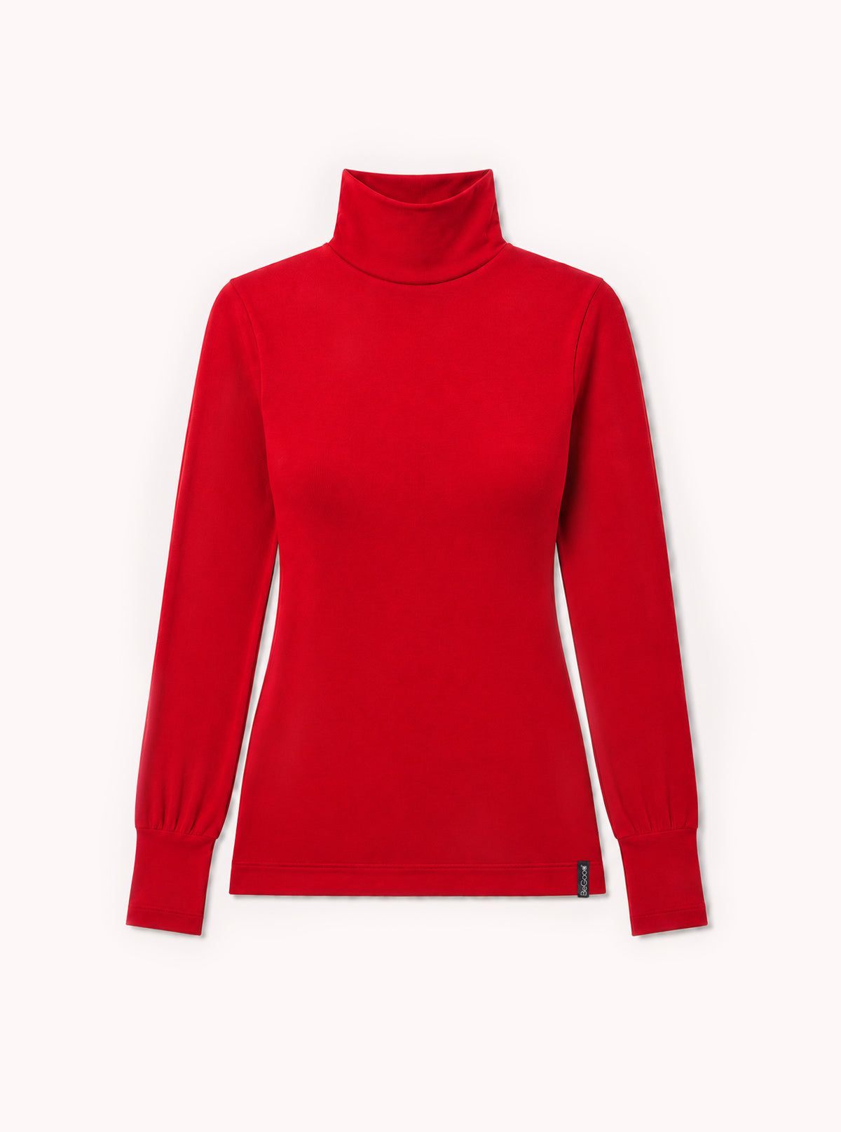 Modellierender Rollkragenpullover Rot
