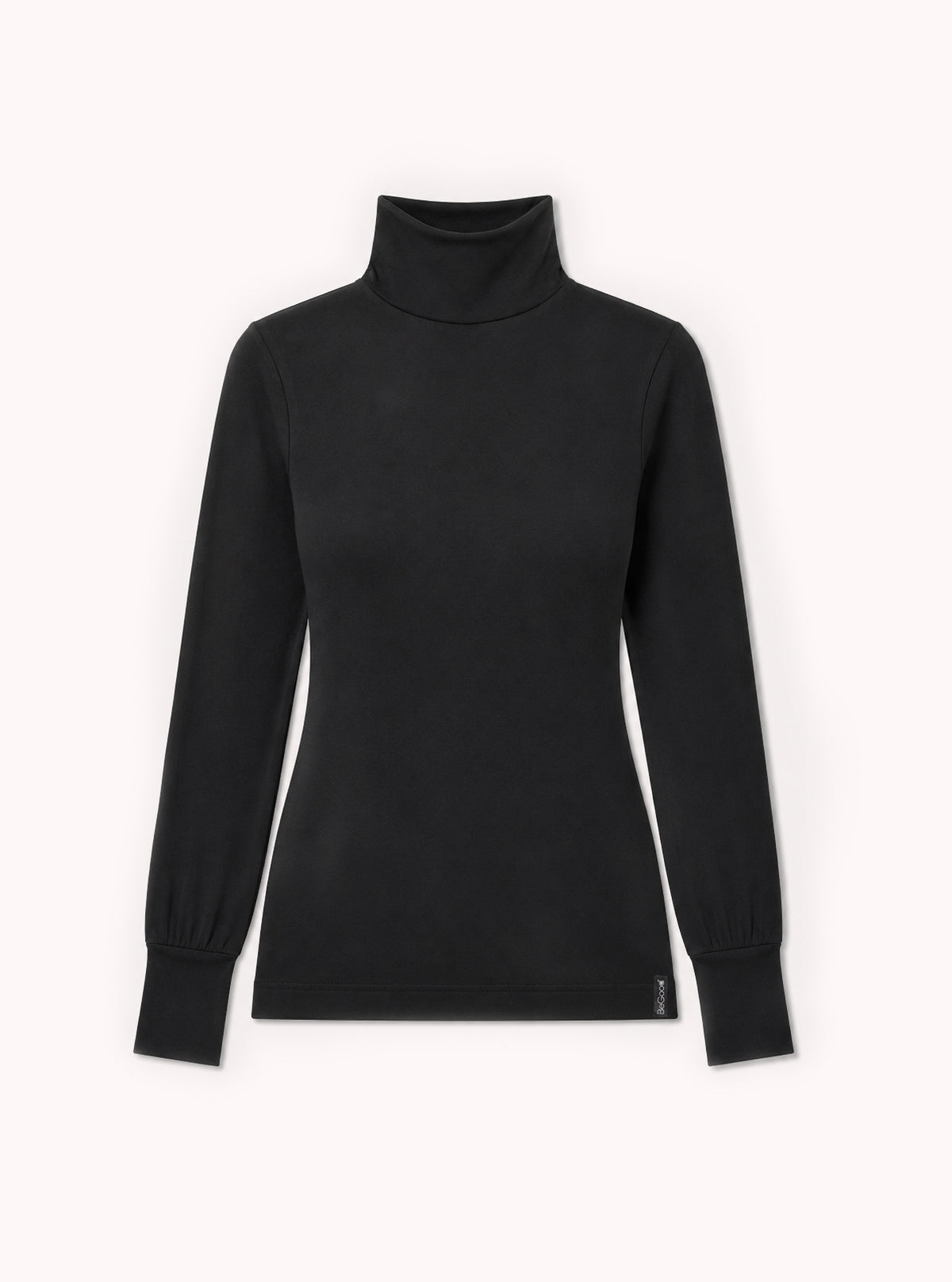 Haut Col Roulé Modelant Noir