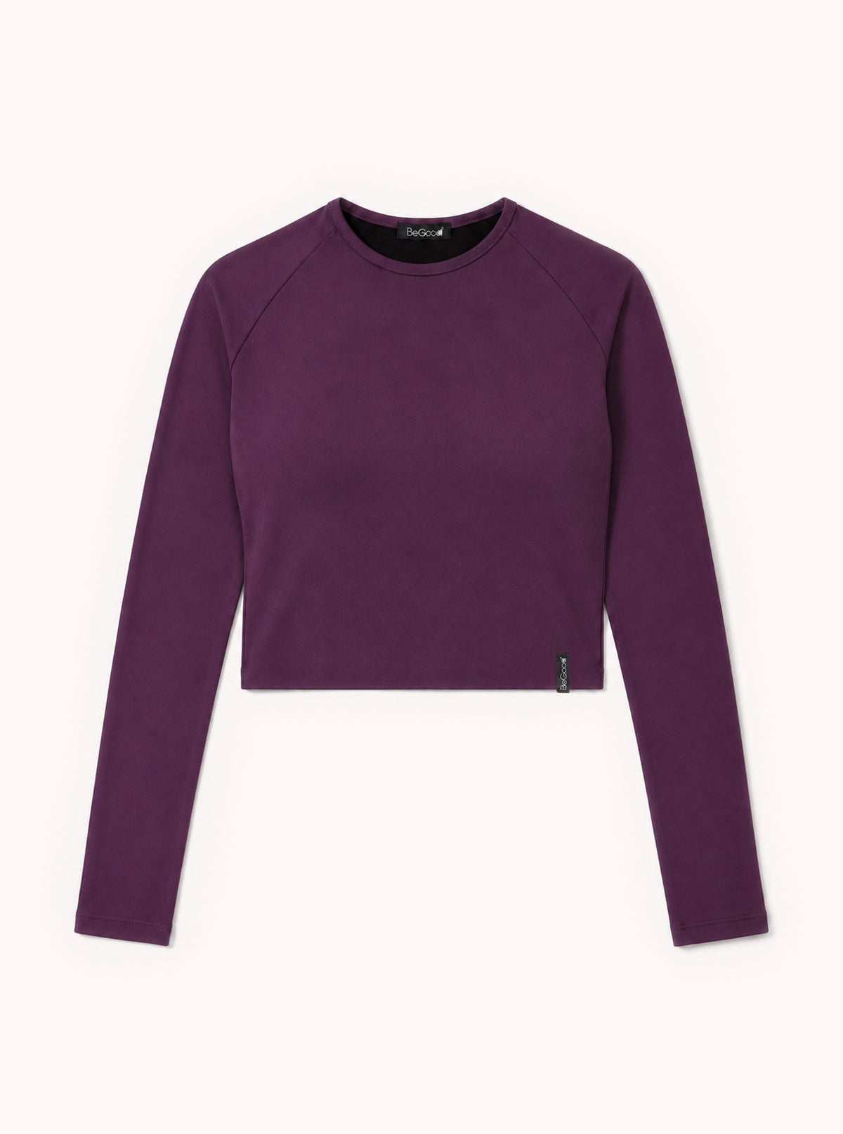 Modellierendes Langarm-Crop-Top - Glam Active Wine