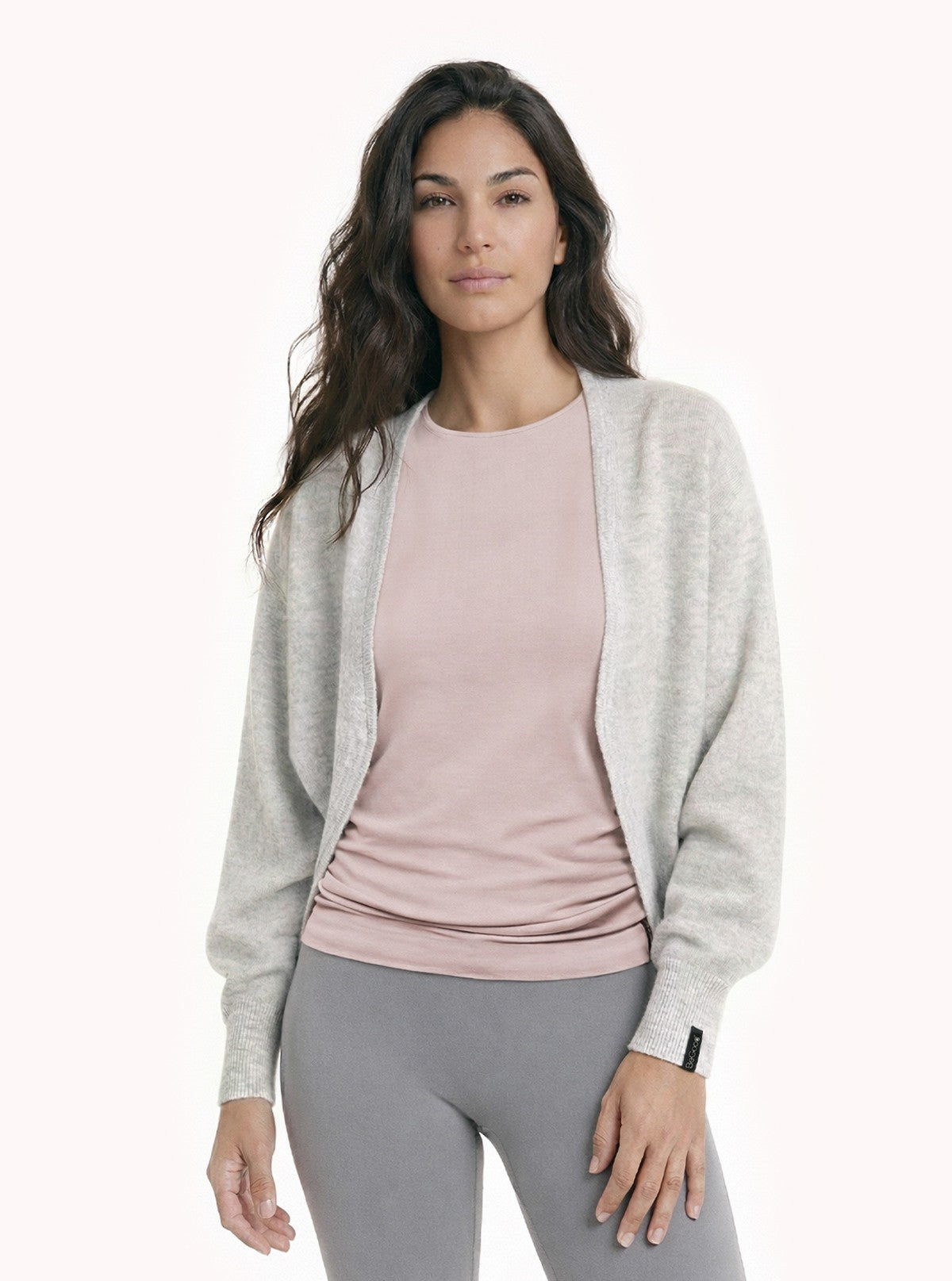 Damen-Bolero aus extrafeiner Merinowolle Grau