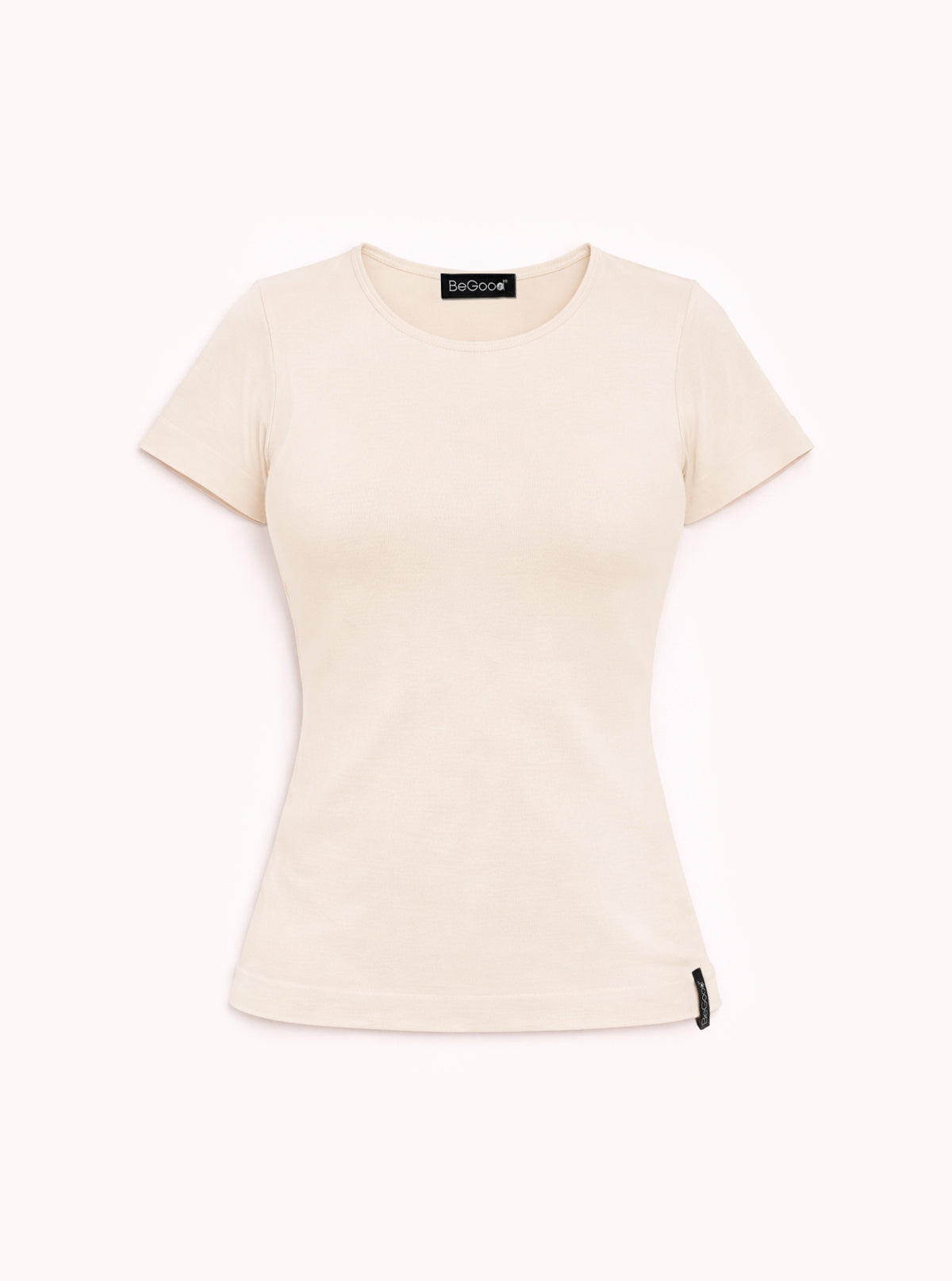 Maglia girocollo manica corta Panna