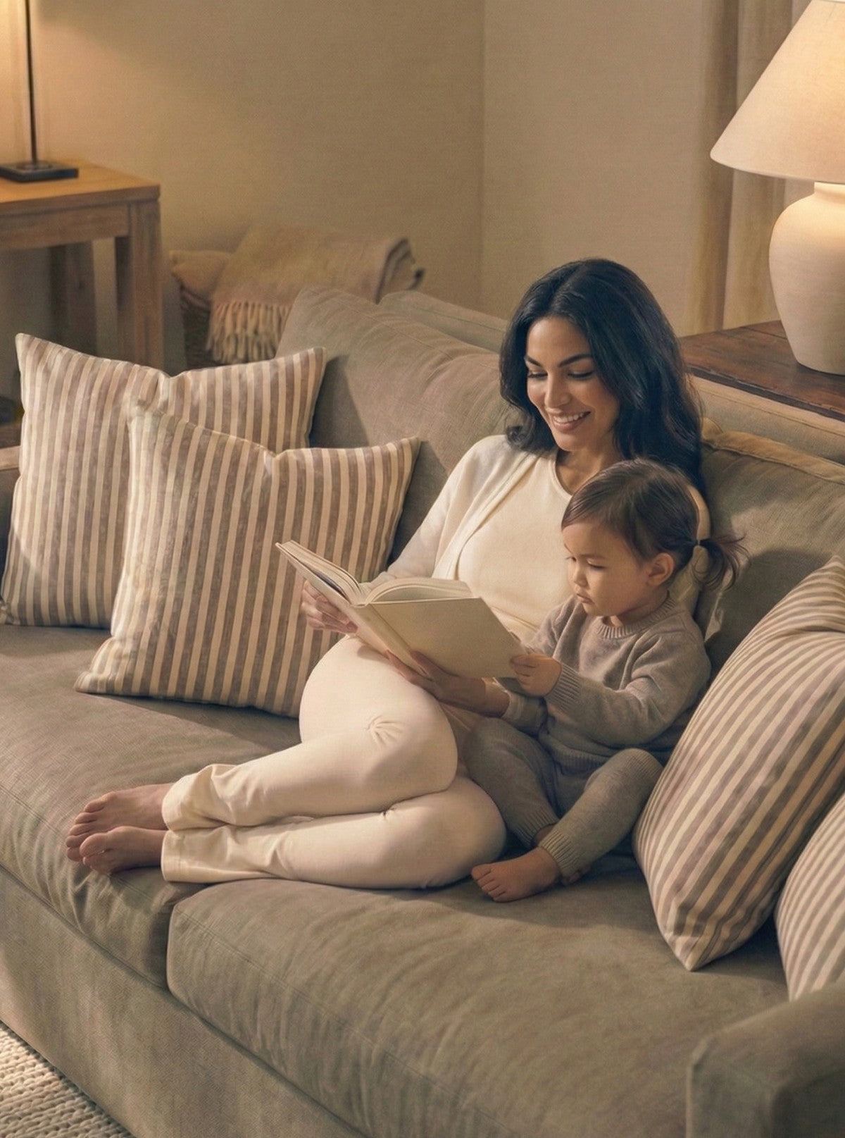 Cream shaping flared leggings