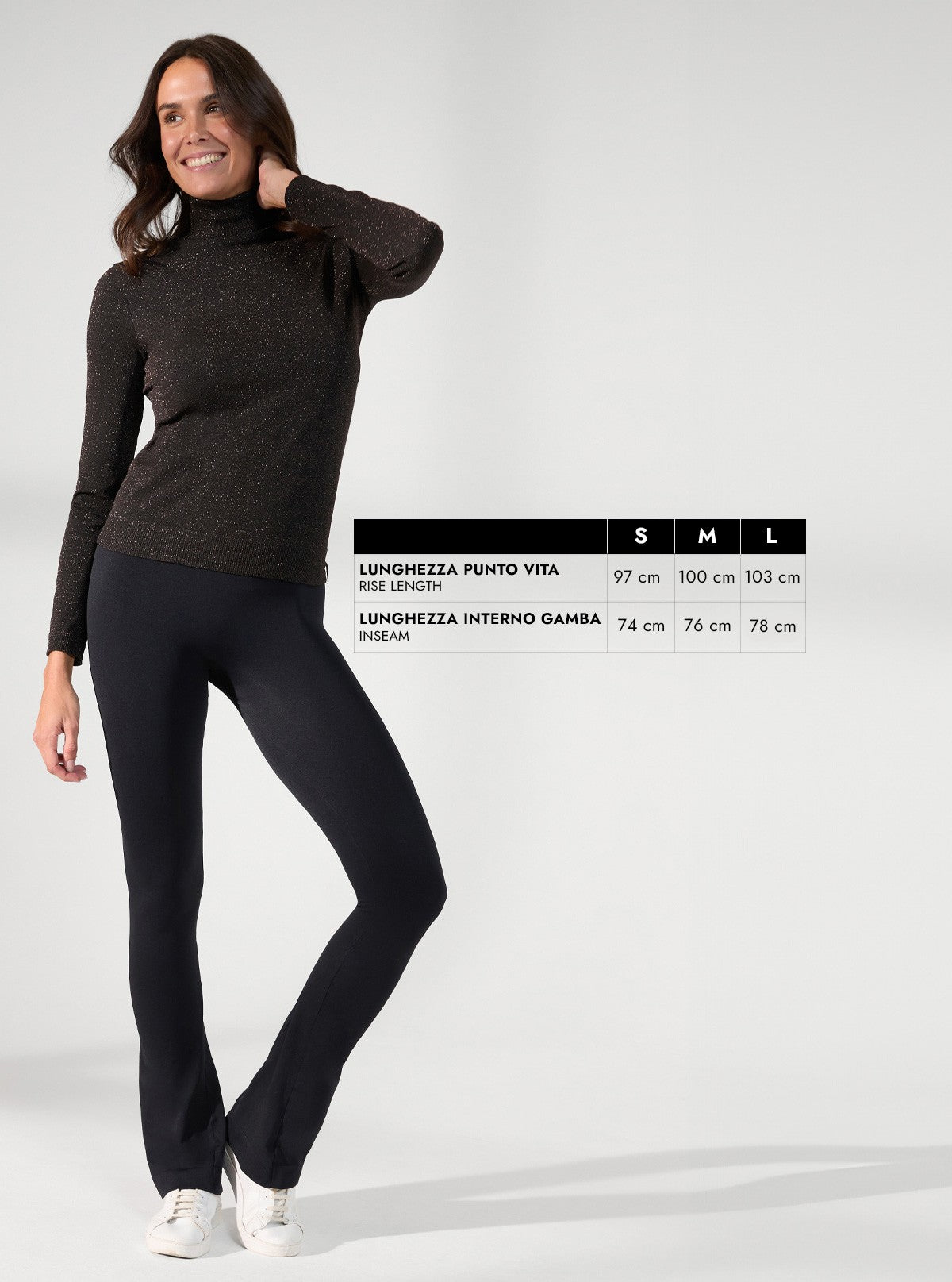 Shaping flared leggings Black