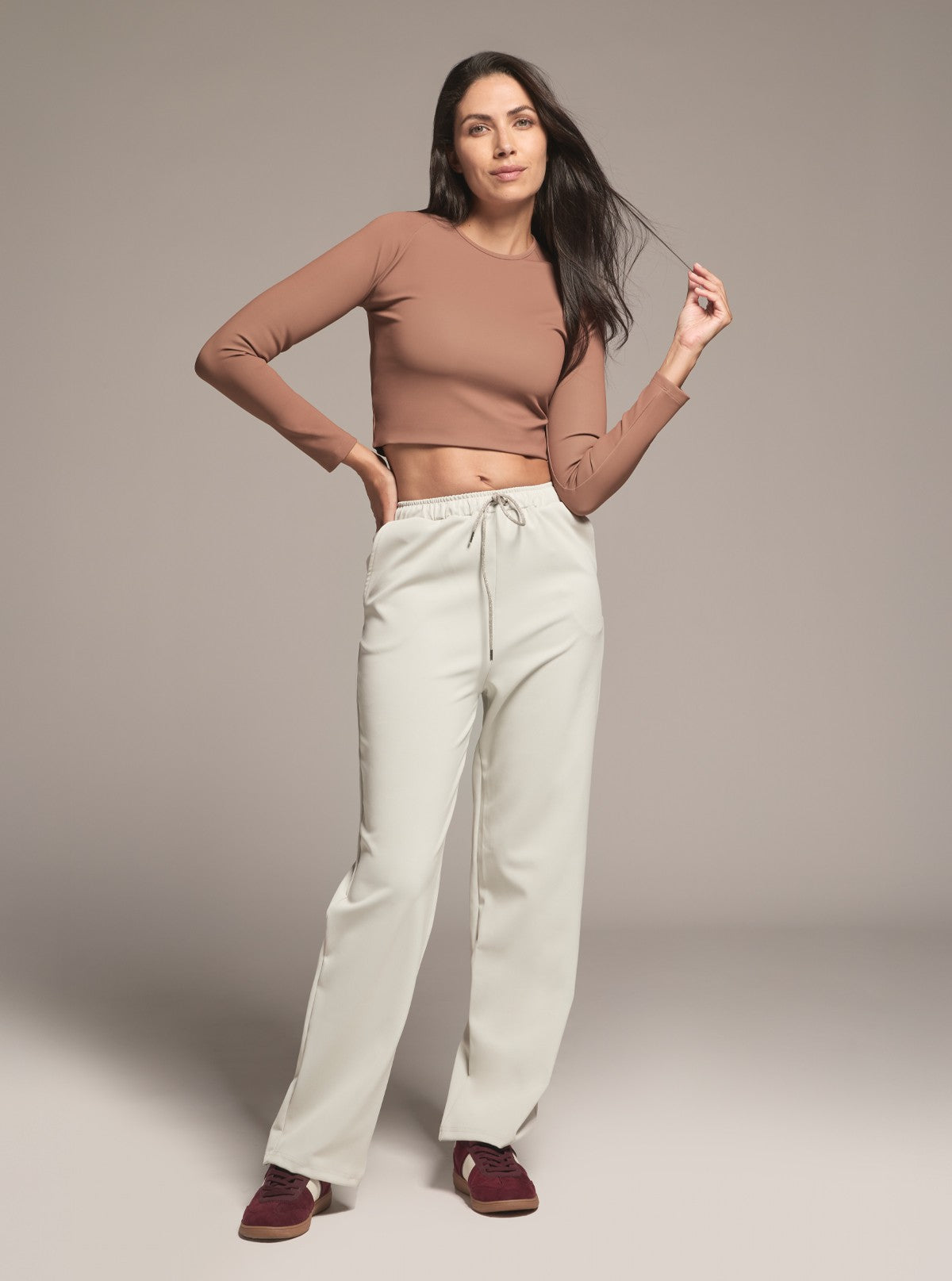 Pantalone Joggers da Donna - Glam Active Bianco Perla