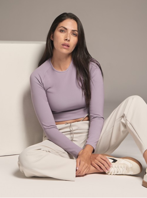 Crop Top à Manches Longues Sculptant - Glam Active