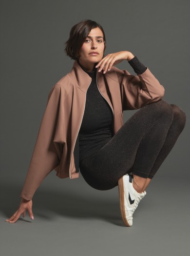 Legging en Lurex Slim Super Couvrant