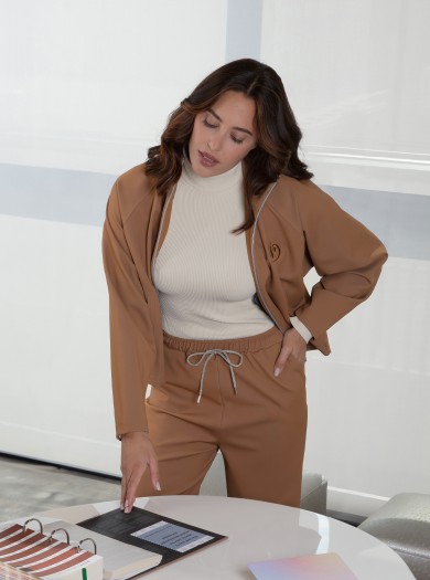 Chaqueta de Mujer con Bolsillos + Pantalón Jogger de...