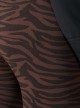 Legging Animalier Zébré noir-marron effet Amincissant et Hydratant