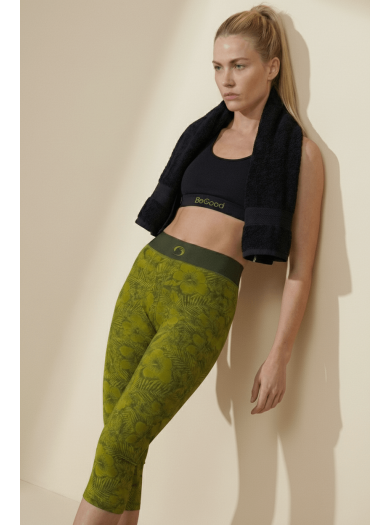 Legging Capri Superslim Fiorato Giallo