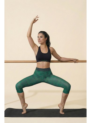 Legging Capri à Motif Floreal