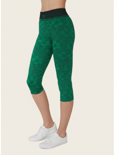 Legging Capri à Motif Floreal