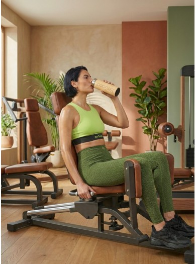 Superslim Leggings with Square Pattern Black-Lime Green