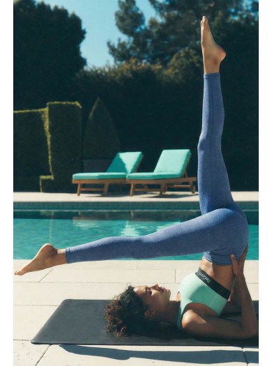 Legging Superslim à Motif Carré Violet-Tiffany