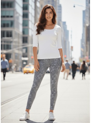 Superslim-Legging mit Blümchenmuster