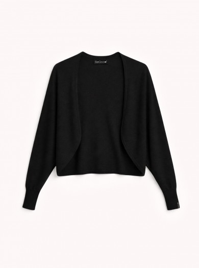 Chaqueta de Punto de Lana Merino Extrafina Negro