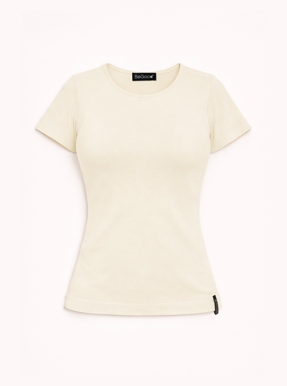 Maglia girocollo da donna a manica corta