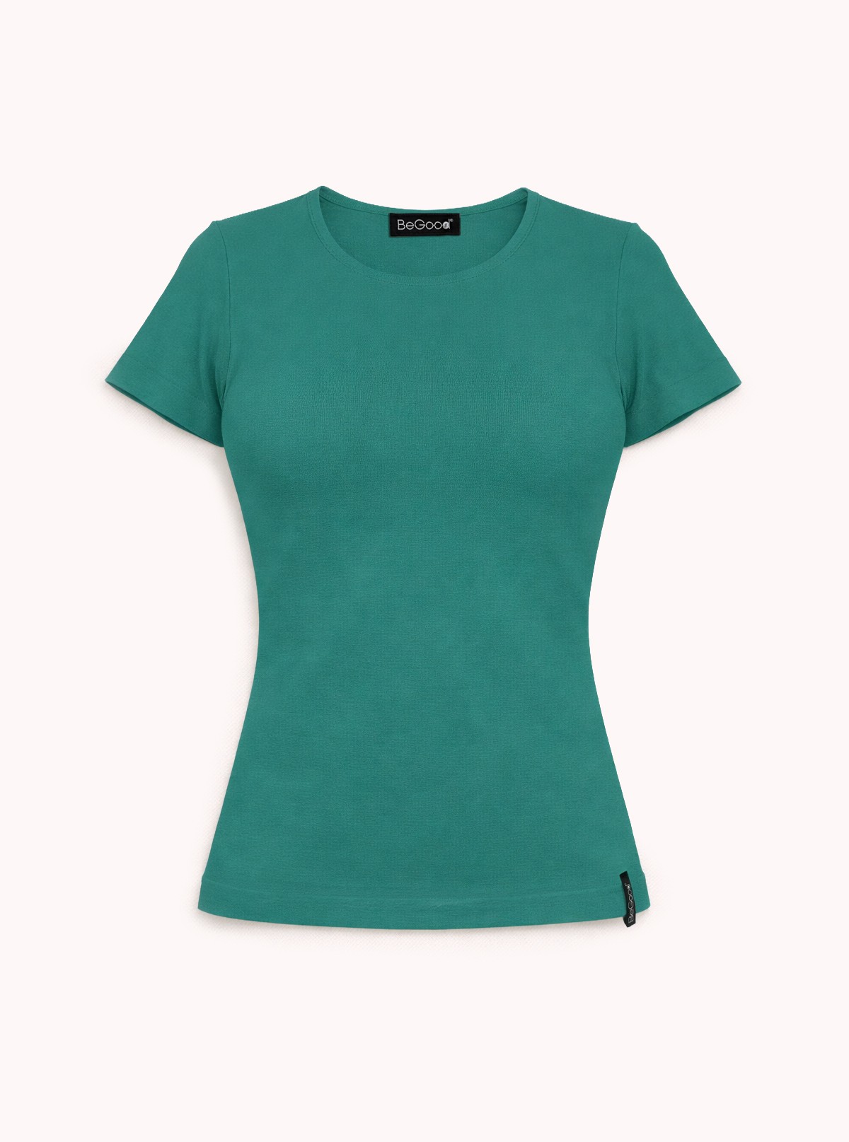 Maglia girocollo da donna a manica corta