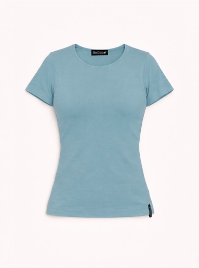 Camiseta de mujer de manga corta con cuello redondo