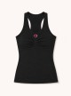 Camiseta Deportiva negra sin mangas estilo Remador en Dermofibra® Cosmetics