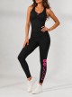 Camiseta Deportiva negra sin mangas estilo Remador en Dermofibra® Cosmetics