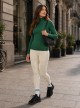 Damen Schlank Machender Rippbündchen Rollkragenpullover | BeGood.store