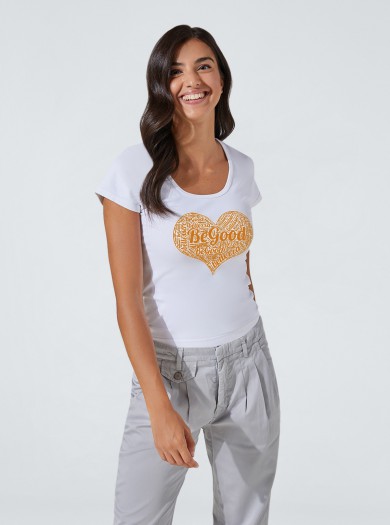 Top Super Fresh with Heart Print