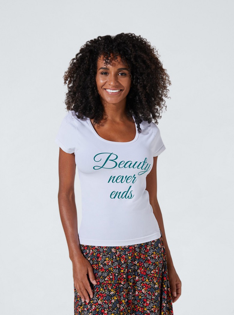 Top Super Fresh with «Beauty» Print Top Super Fresh with «Beauty» Print
