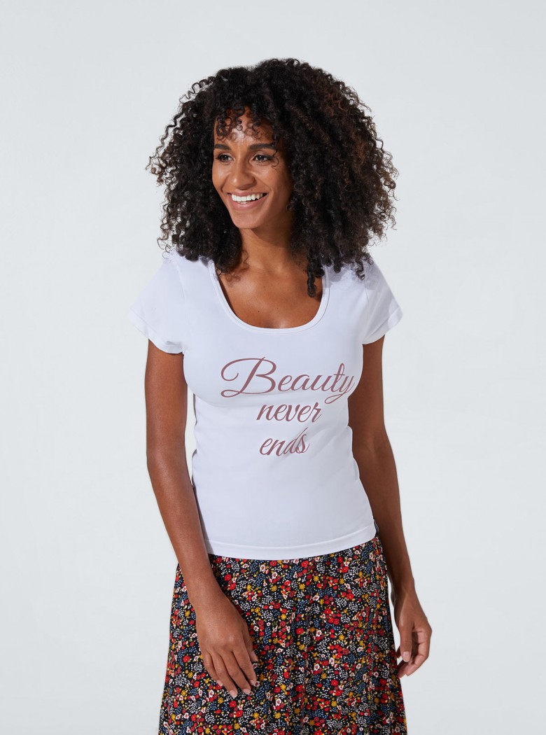 Top Super Fresh with «Beauty» Print Top Super Fresh with «Beauty» Print